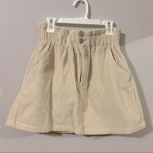 Corduroy beige skirt